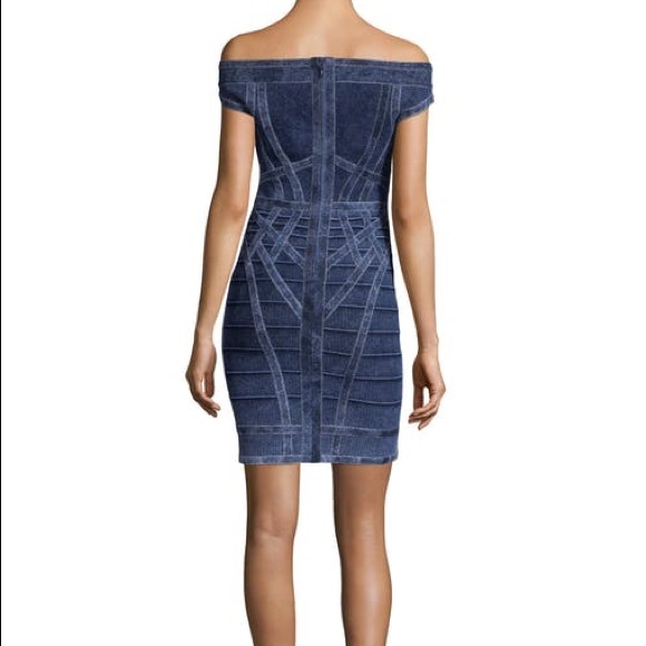 NWOT Herve Leger denim dress - Picture 2 of 5